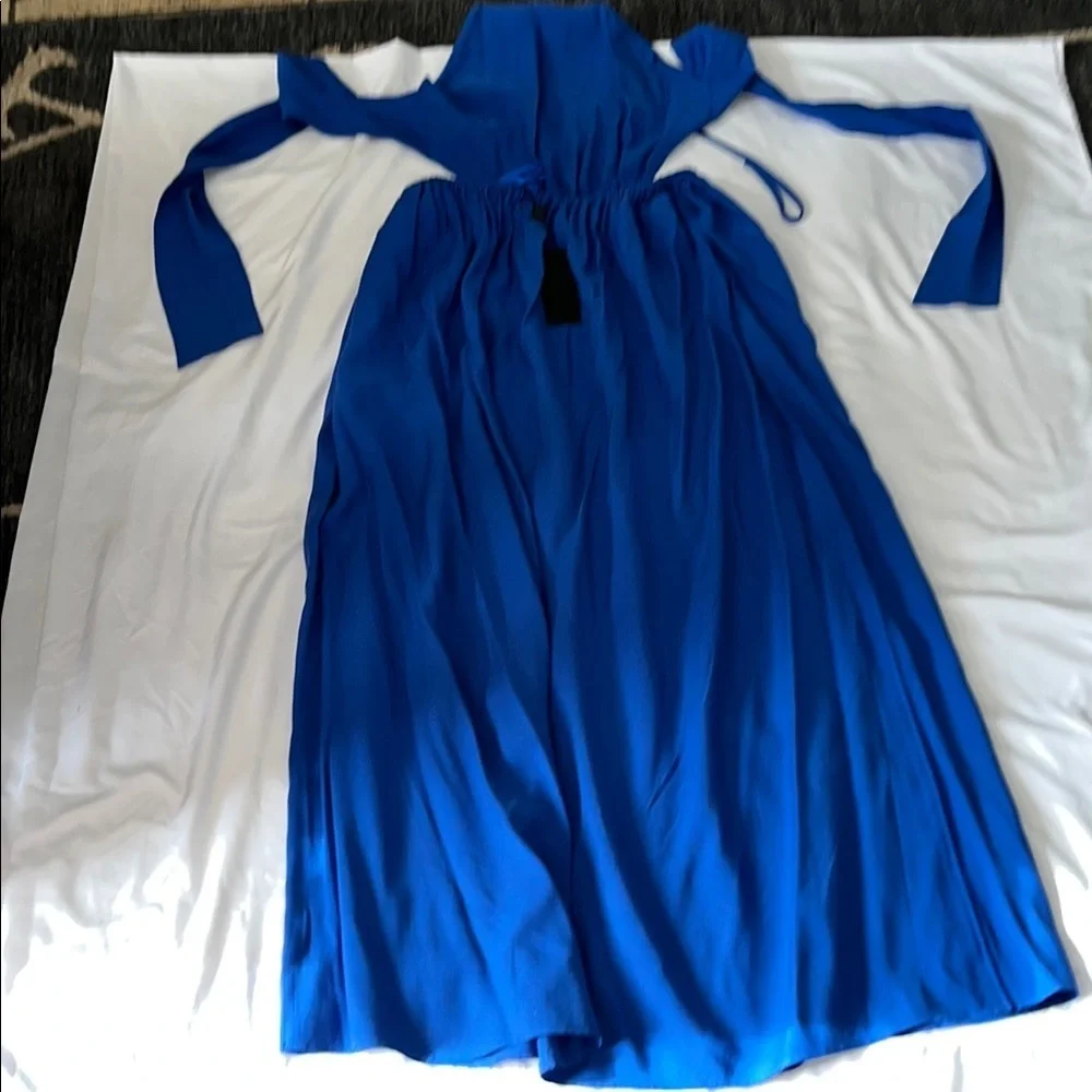 Elegant Blue Halter Maxi Dress Gianni Bini - Picture 7 of 11